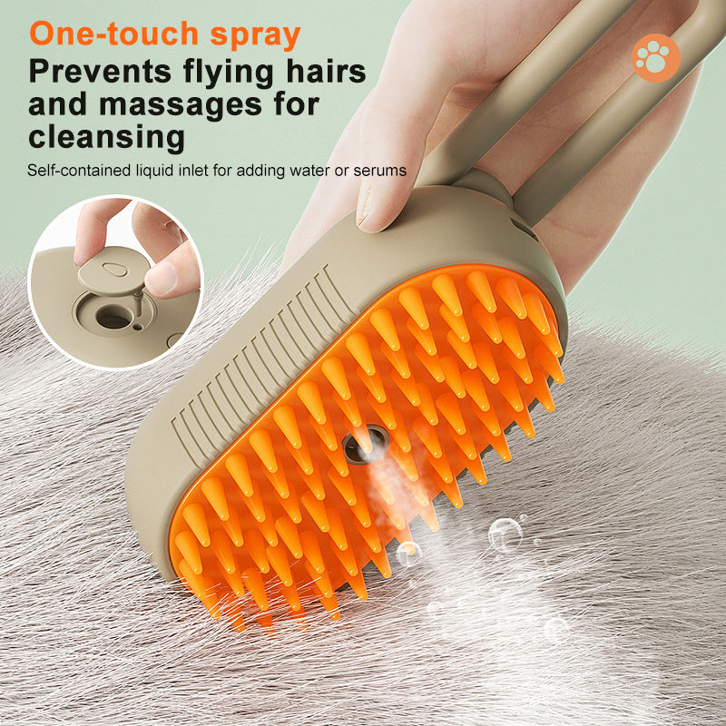 SteamGroom — 3-in-1 Steam Pet Grooming Brush